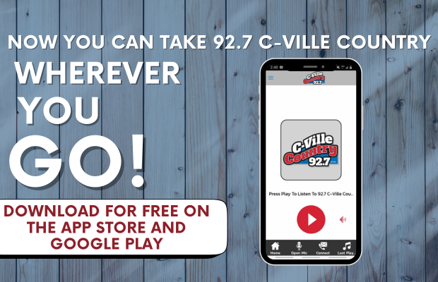 Get the 92.7 Cville Country App Now!